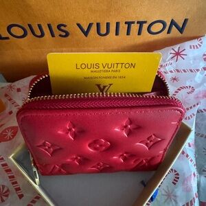 Louis Vuitton Red Embossed Wallet